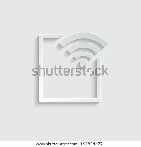 paper wi-fi icon.  internet icon vector