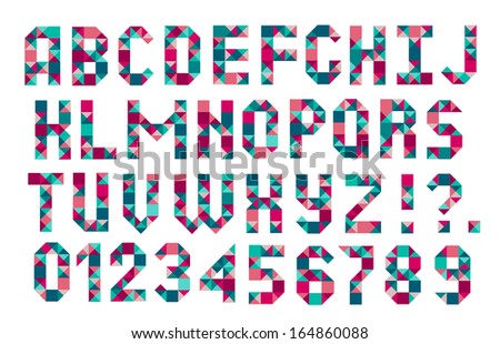 Abstract font. Vector abstract alphabet 
