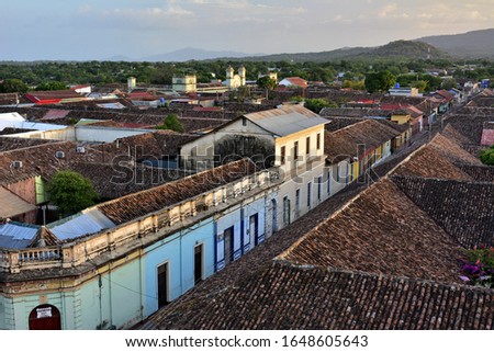 Corners and locations in the city of Granada, on the north shore of Lake Cocibolca, in Nicaragua