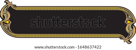 Frame and borders Colored and black white. Thai and ornamental pattern. Vector illustration. 