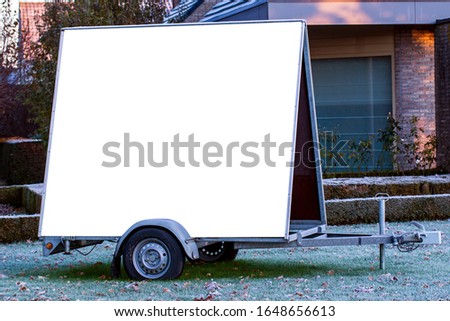 blank billboard trailer for outdoor advertising. 