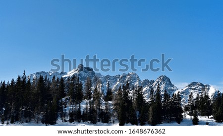 Picture of the peaks called Monte Braccia and Cima del Duca from Palù, in winter.