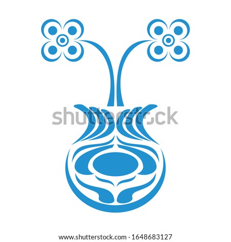 flower vase illustration - vector