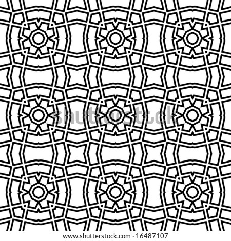 Abstract seamless black and white pattern ( vector in portfolio)