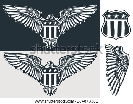 Vector eagle & shield