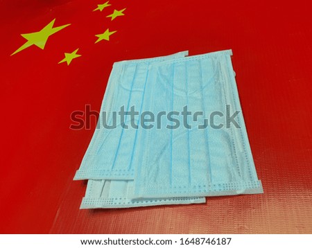 Mask Prevention of Respiratory Diseases Caused by New Viruses, Covid-19 Protective Mask on Chinese Flag