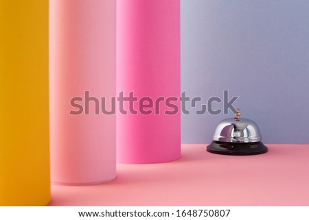 Bell service with colorful paper background