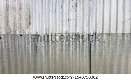 Old galvanized sheet texture background. Close up corrugated iron metal texture background.