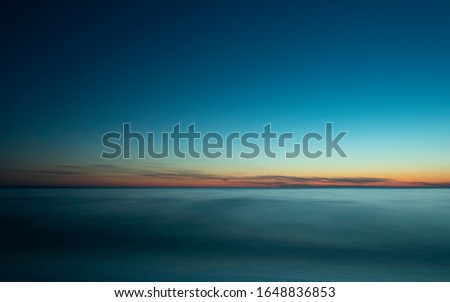 Tranquil Blue Seascape Long Exposure Photography Backgrounds