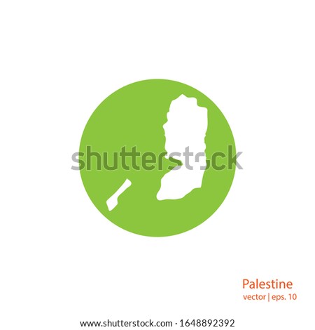 Palestine Maps Logo Design Vector Template