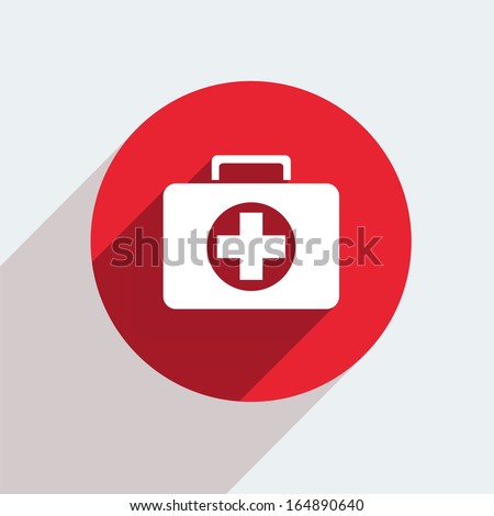 Vector red circle icon  on gray background. Eps10 Royalty-Free Stock Photo #164890640