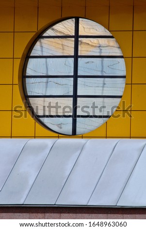 Glass window on a industrial house