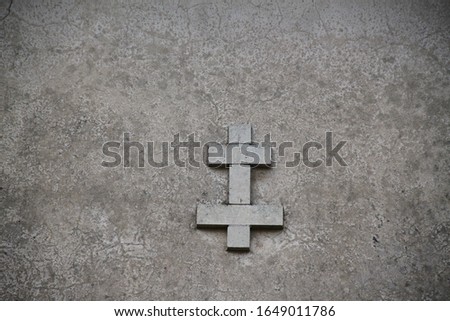 Lorrain cross symbol world war house wall