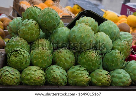 Artichoke in provence market ready to be bought