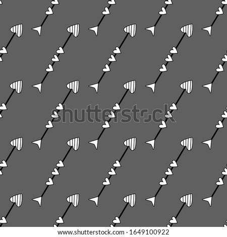 Cute seamless pattern with arrows and hearts. Can be used for desktop wallpaper or frame for a wall hanging or poster,for pattern fills, wedding decor, web page backgrounds, textile and more.