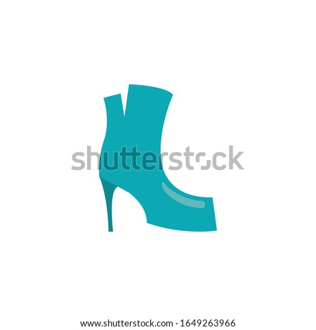 Heel fill style icon design, Cloth fashion style wear store shop retail fabric and made theme Vector illustration