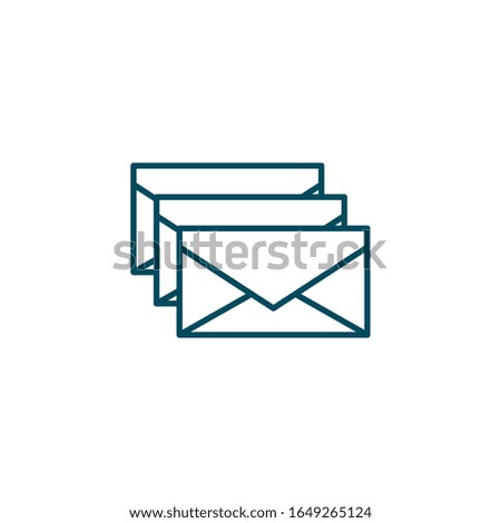 Envelope line style icon design, Message email mail letter marketing communication card and document theme Vector illustration