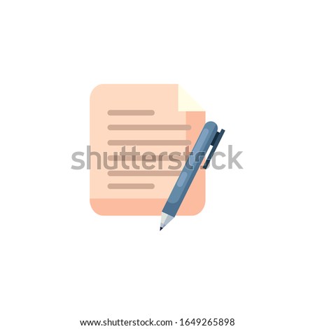 Document and pen fill style icon design, Data archive storage organize business office and information theme Vector illustration
