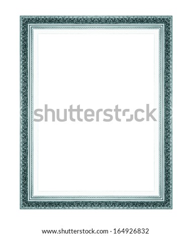 green picture frames. Isolated on white background