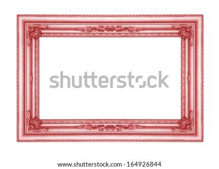 red picture frames. Isolated on white background