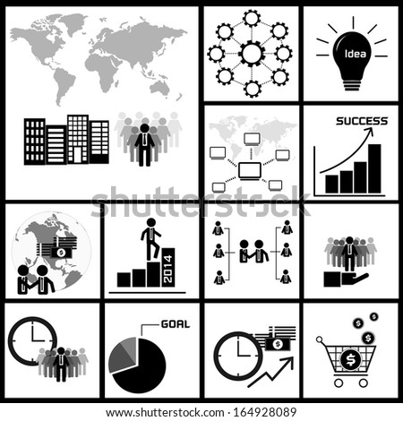 Vector set of business icon, series 2