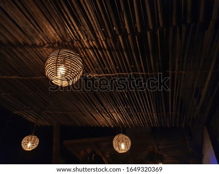 Three wood vintage lamps wallpaper 