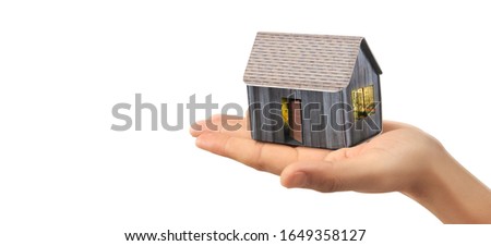 House Residential Structure in hand .business home idea