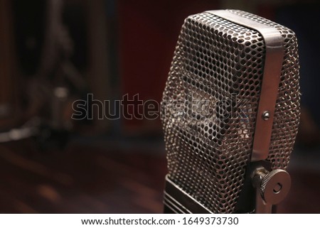 Microphone on a recording studio