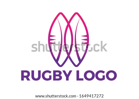 Rugby Football Logo Sport Vector Design