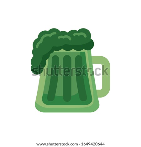 beer drink with foam detaild style icon vector illustration design