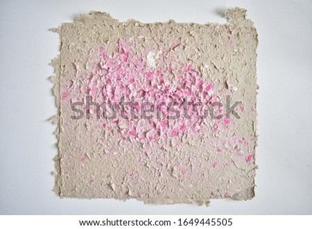 Recycled paper background image Made from unused paper Mix pink paper Rough surface