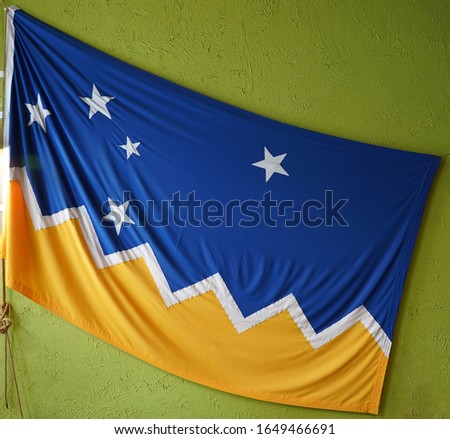 Flag of Magallanes, It is one of the regional symbols of the Chilean Magallanes                               
