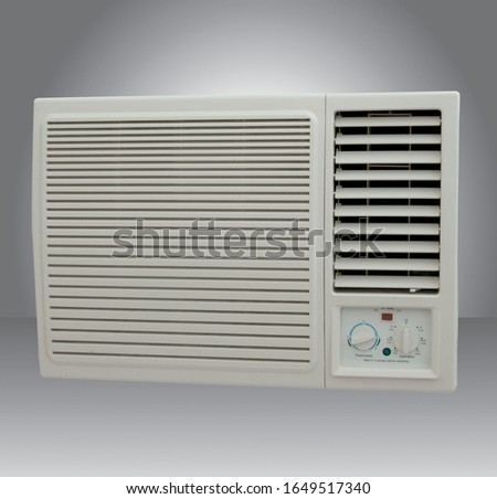 
Traditional window ac with white background. Window Ac old Style, Air conditioner for the wall, 