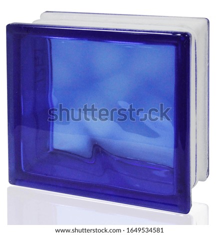 glass block for the construction on a white background