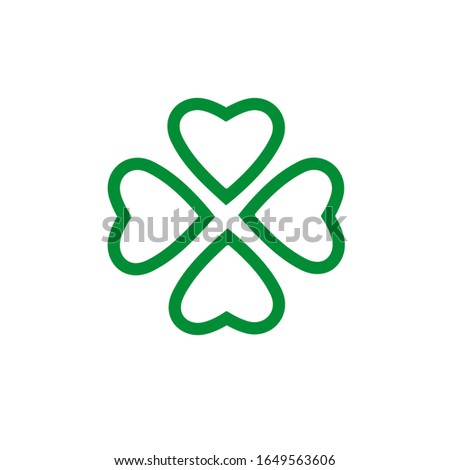 4 leaf clover green icon 