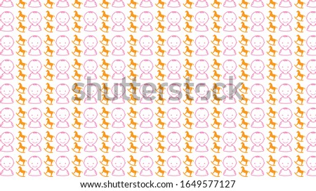 Baby Seamless Vector Pattern for printed, fabric design for Womenswear,activewear, kidswear and menswear and Decorative Home Design, Wallpaper Print.
