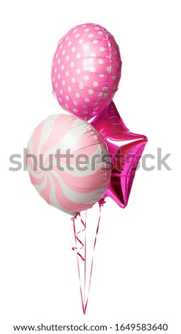 Bright colorful balloons  isolated on white background