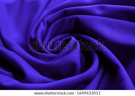 Close up background of blue fabric or jersey fabric pattern use for web design and wallpaper background 