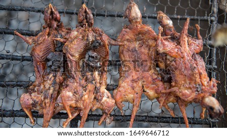 BBQ mice grilled with salt and pepper on Barbecue net