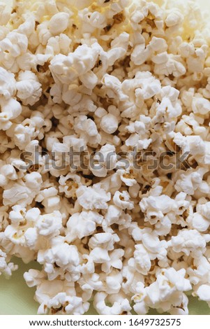 Popcorn background. Watching film time.