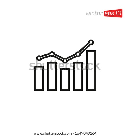 Growth Chart Icon Logo Design Vector