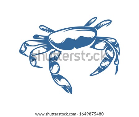 Crab logo vector design template, Silhouette Crab logo, Illustration