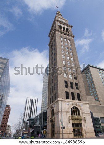The Daniels & Fisher Tower is one of the landmarks of the Denver skyline.
