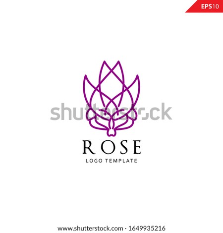 simple Rose logo template vector 