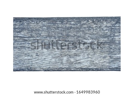 Old Grunge Wooden Sign Isolated on White Background.