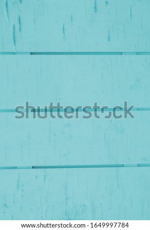 Pale teal wood slats board background which can be used for you message of sign