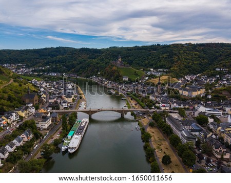 Breathtaking Aerial View of Cochem Castle and Moselle River in Summer, Germany