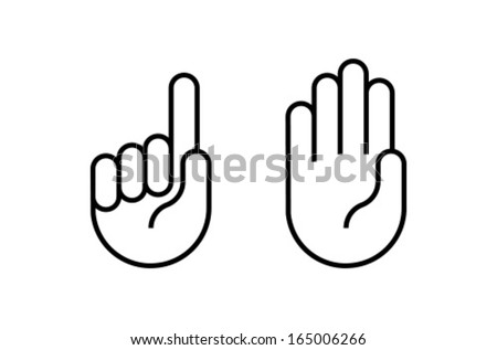 Vector Hand Icon Symbol Set