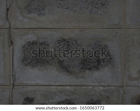                  Photo Art Cracked  Gray brick  cement Texture Background  
