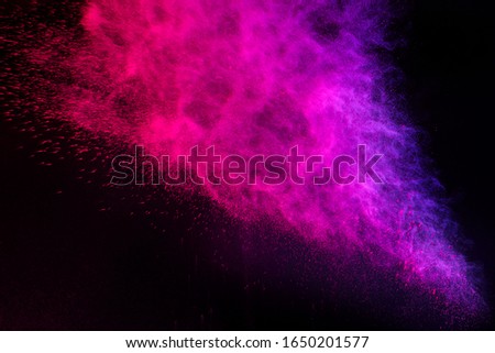 Abstract color splash for wallpaper design. Colorful dust explode. Paint splash on white background
